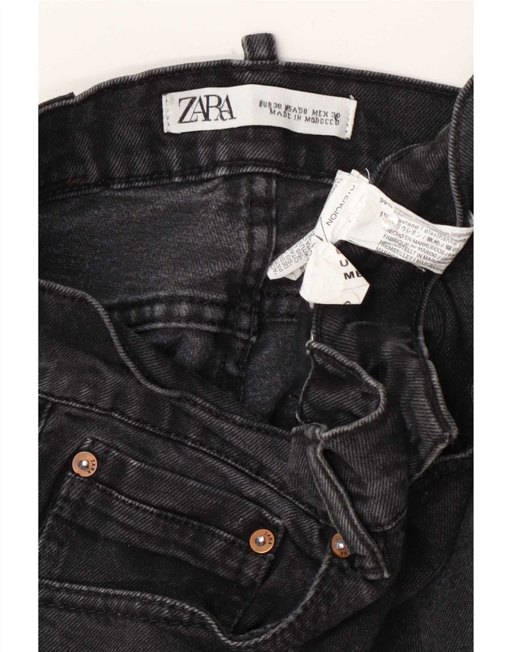 Мужские узкие джинсы Zara EU 38 Small W30 L30, черный хлопок