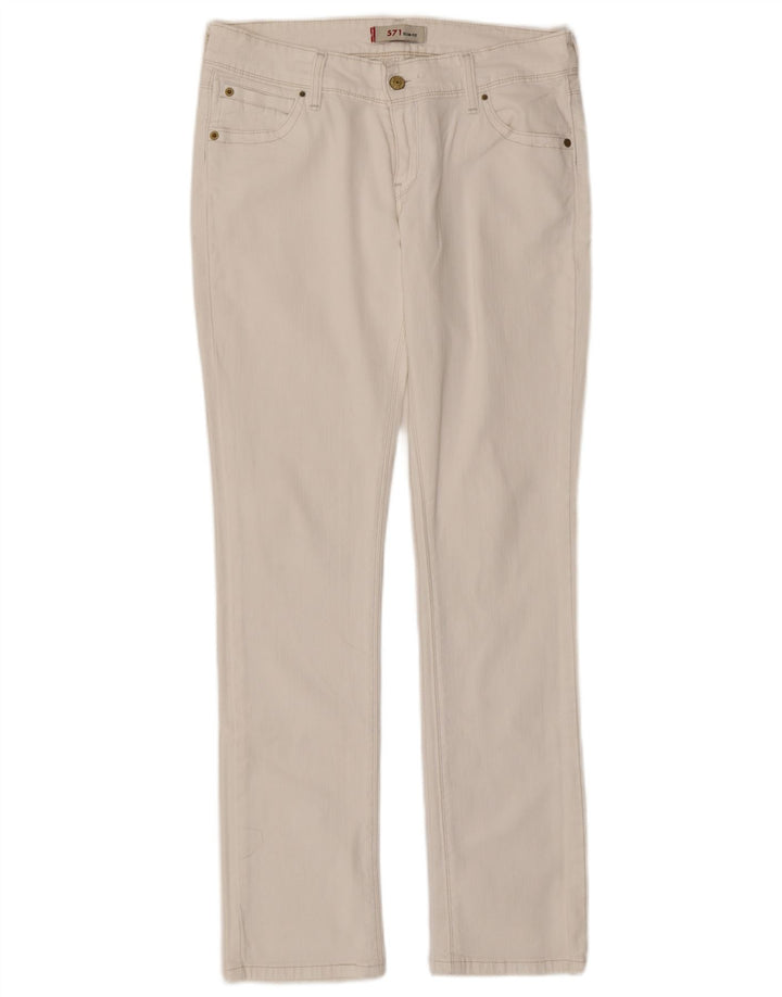 Женские джинсы Levi's Slim 571 W30 L32 белые