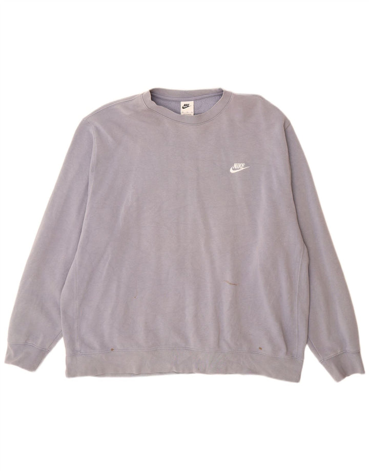 Мужской джемпер с капюшоном Nike 2XL, серый хлопок