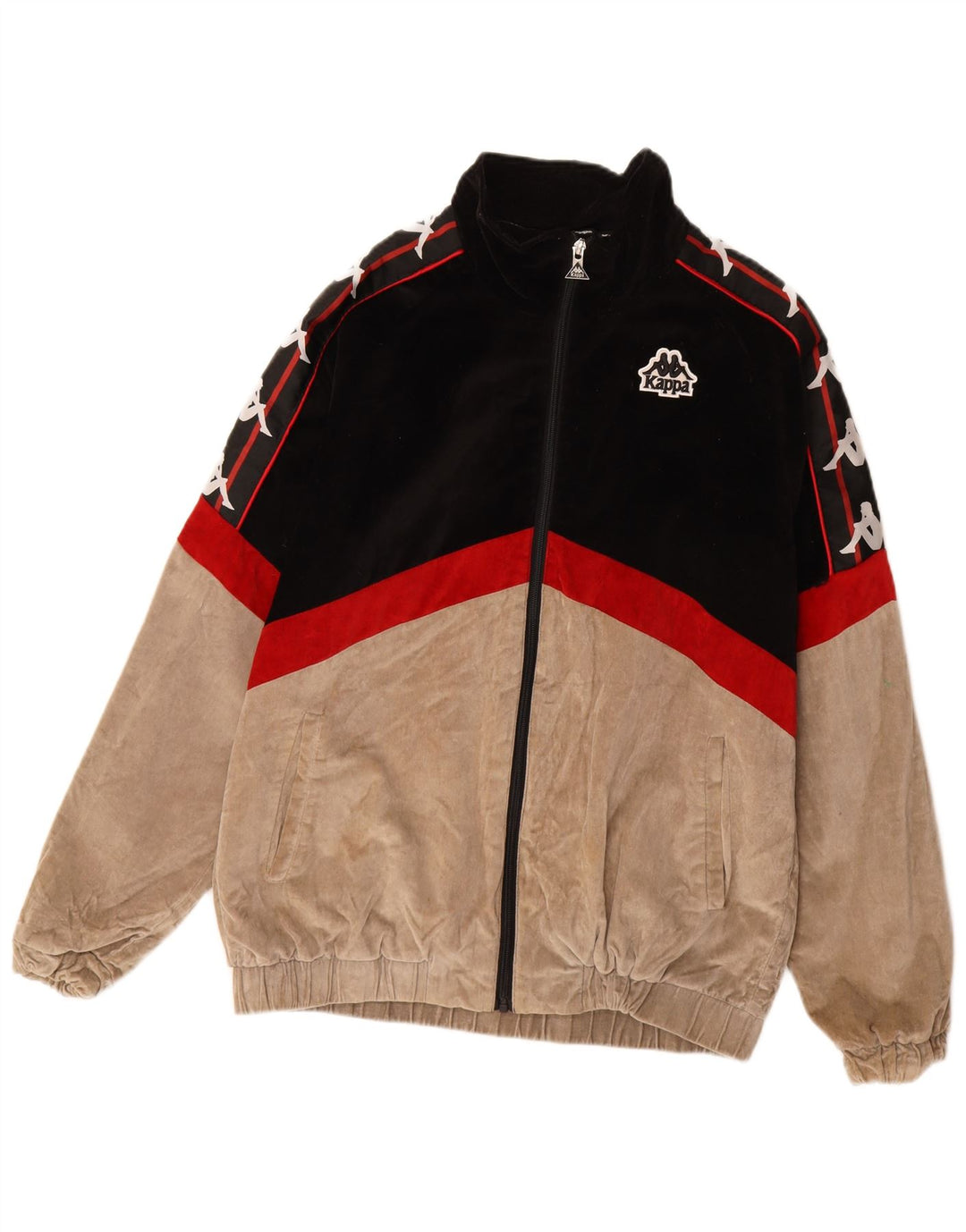 Мужская куртка-бомбер Kappa UK 38, средний черный, хлопок с цветными блоками