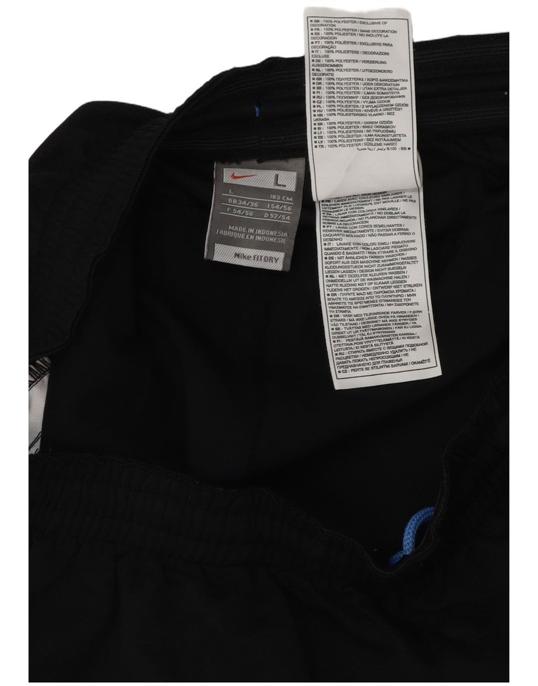 Мужские спортивные шорты Nike, большие черные полиэстер с цветными блоками