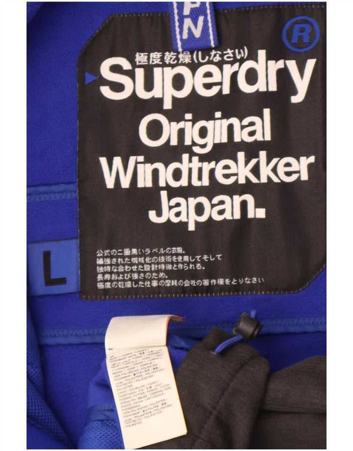 Мужская ветровка с рисунком Superdry Windtrekker UK 40, большая серая