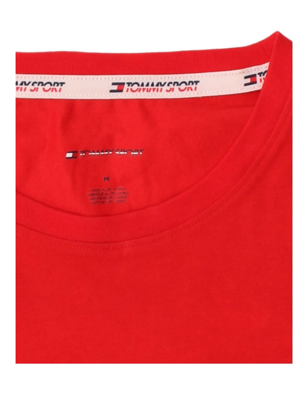 TOMMY HILFIGER Mens Graphic T-Shirt Top Medium Red Cotton Vintage Tommy Hilfiger and Second-Hand Tommy Hilfiger from Messina Hembry 