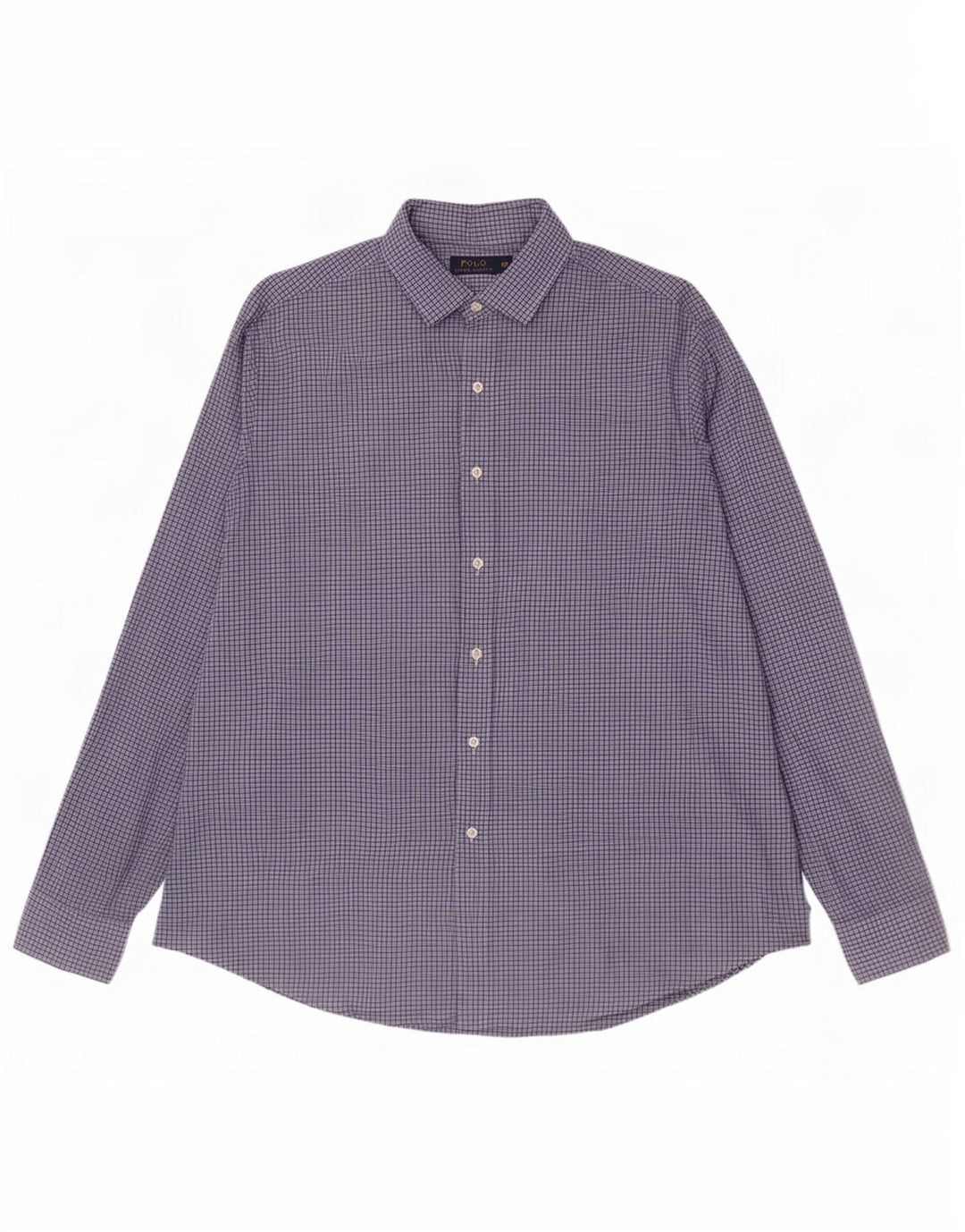 Мужская рубашка Polo Ralph Lauren 2XL, синяя клетка, хлопок