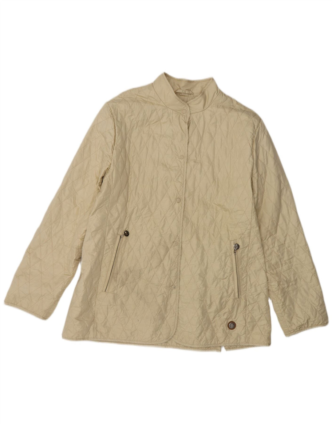 Женская стеганая куртка Moncler, размер 4 XL, бежевая