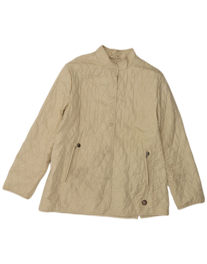 Женская стеганая куртка Moncler, размер 4 XL, бежевая