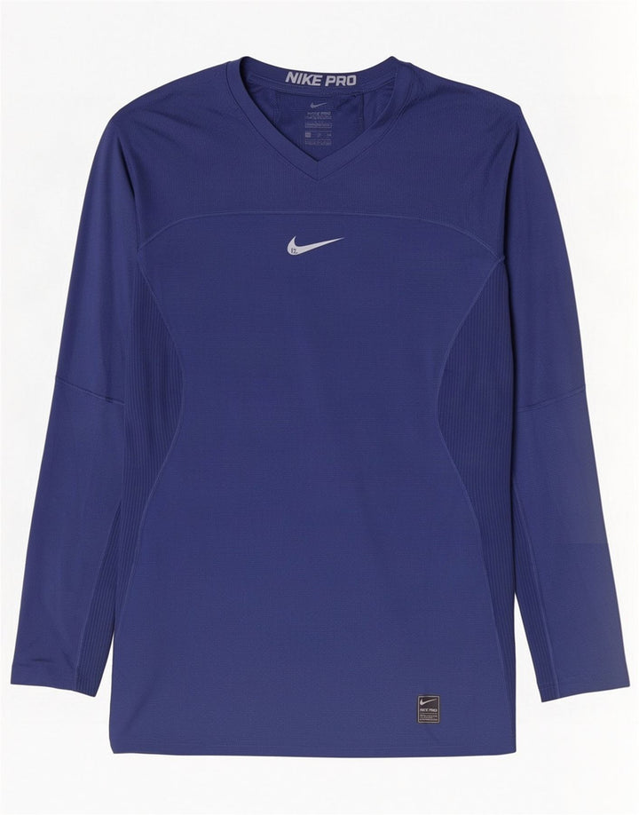 Мужской топ Nike Dri Fit с длинным рукавом XL, темно-синий, полиэстер