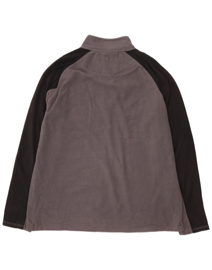 MOUNTAIN WAREHOUSE Мужской флисовый джемпер с воротником на молнии 2XL Серый с цветными блоками