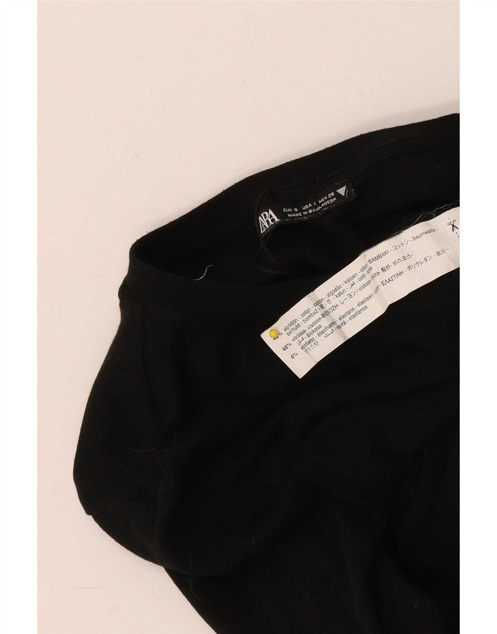 Женское боди Zara UK 8, маленький черный хлопок