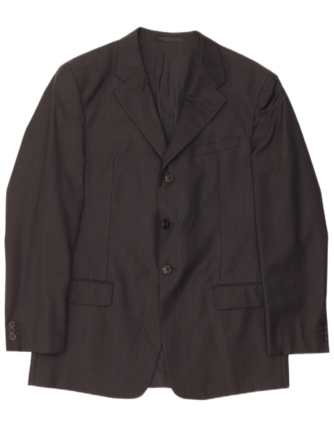 ARMANI COLLEZIONI Мужской пиджак на 3 пуговицах IT 52 XL Черный Шерстяной