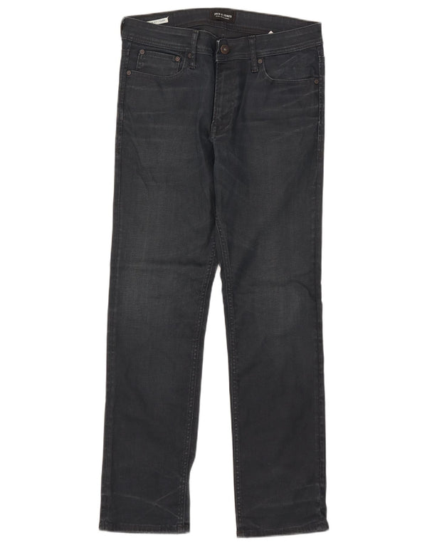 Мужские джинсы Jack & Jones Clark Slim W32 L29, темно-синий, хлопок