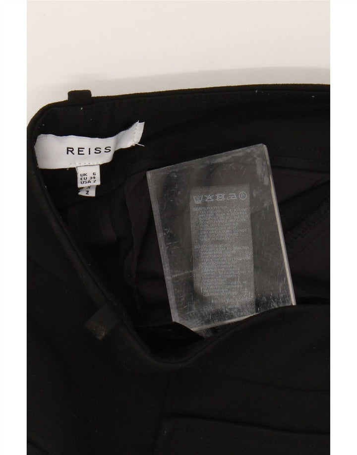 REISS Женские повседневные брюки с высокой талией, Великобритания 6 XS W25 L32, черные