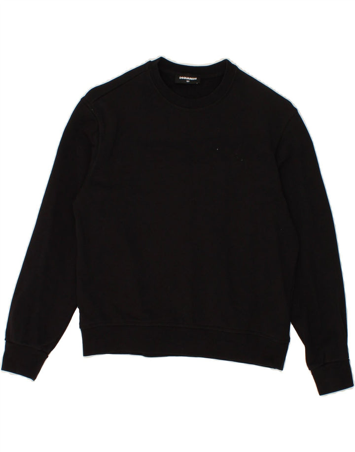 DSQUARED2 Boys Sweatshirt Jumper 11-12 Years Black Cotton Vintage Dsquared2 and Second-Hand Dsquared2 from Messina Hembry 