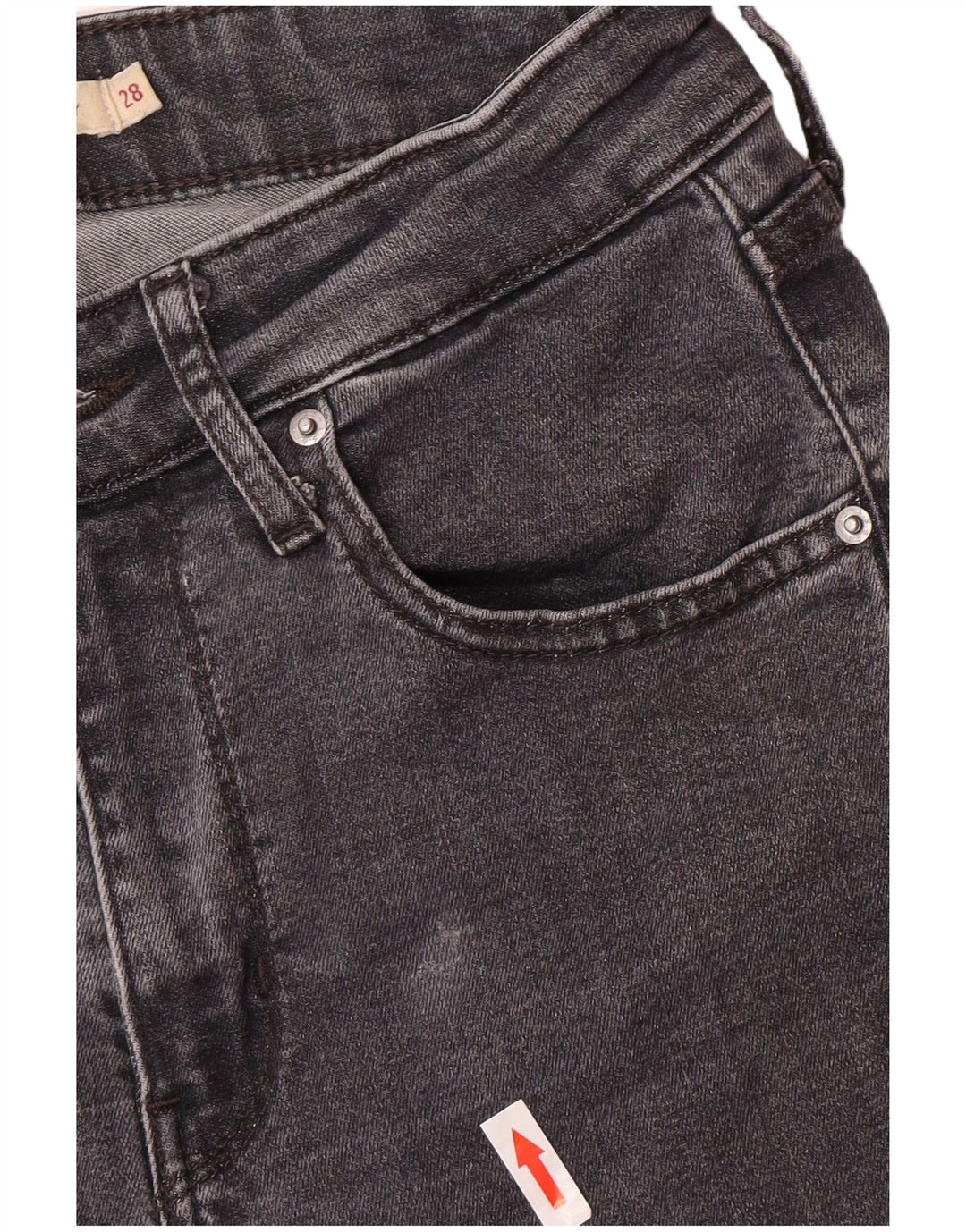 Женские джинсы скинни Levi's 721 W28 L28 Серые из лиоцелла