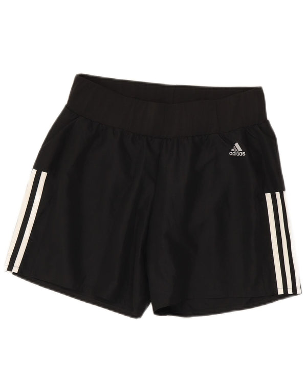 Женские спортивные шорты Adidas UK 10, маленькие черные из полиэстера