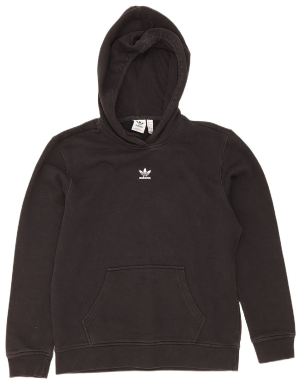 Женский джемпер с капюшоном Adidas Oversized UK 8, маленький, черный, хлопок