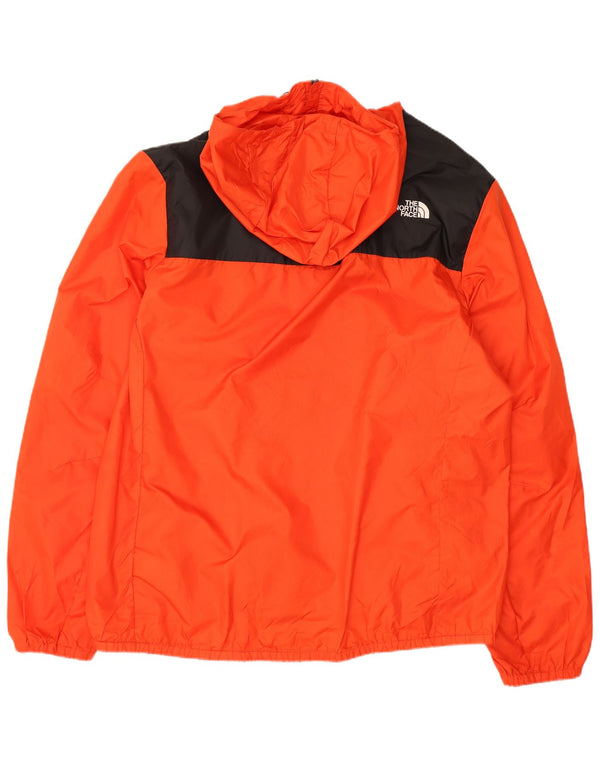 Мужская дождевик с капюшоном The North Face UK 40, большой оранжевый цвет с цветными блоками