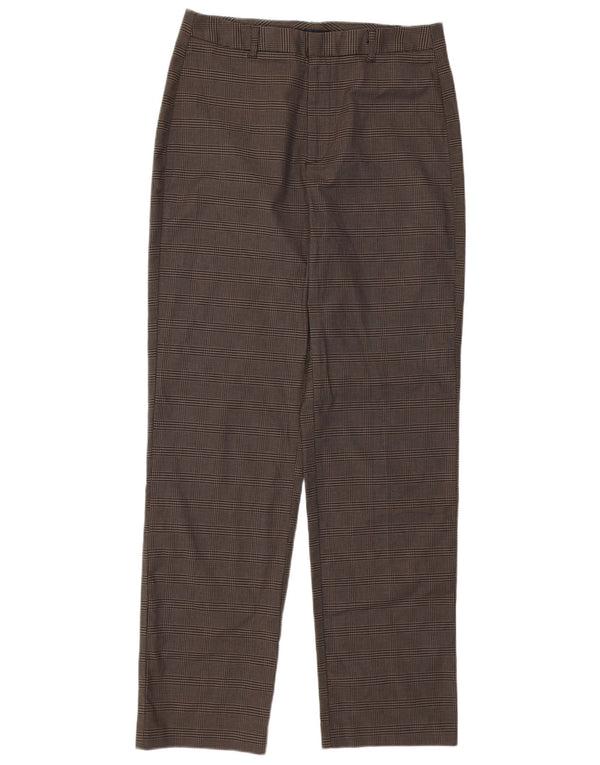 Женские прямые повседневные брюки Dockers W28 L30 коричневые с узором «гусиные лапки»