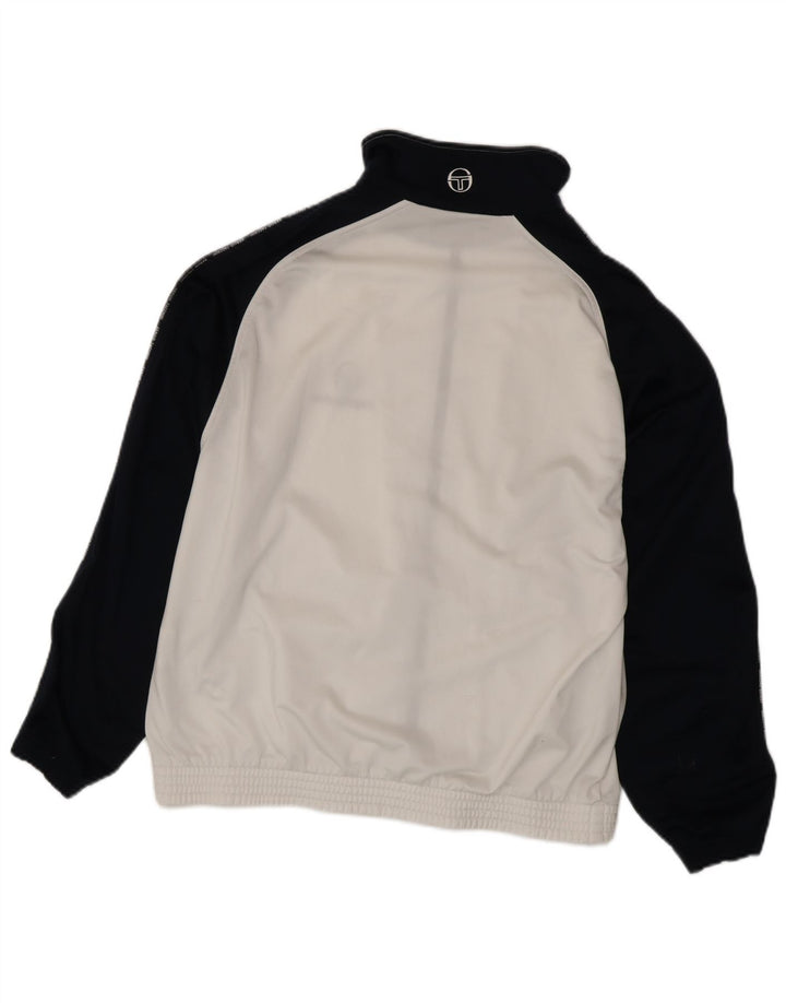 SERGIO TACCHINI Мужская спортивная куртка среднего размера с цветными блоками белого цвета