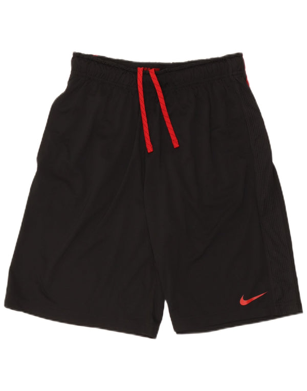 Женские спортивные шорты Nike Dri Fit UK 12, средний черный, полиэстер с цветными блоками