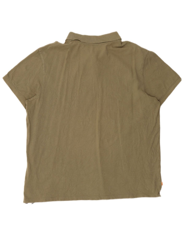 Мужская рубашка поло TIMBERLAND Slim Fit 3XL, хлопок цвета хаки