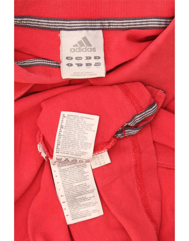 Мужская рубашка поло Adidas, большая красная хлопковая