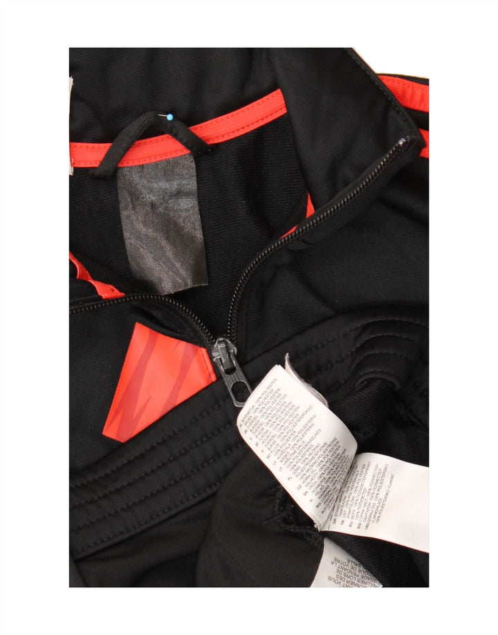 ADIDAS Boys Graphic Tracksuit Top Jacket 9-10 Years Black Polyester Vintage Adidas and Second-Hand Adidas from Messina Hembry 