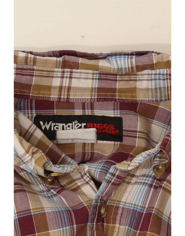 Мужская рубашка Wrangler XL коричневая клетка