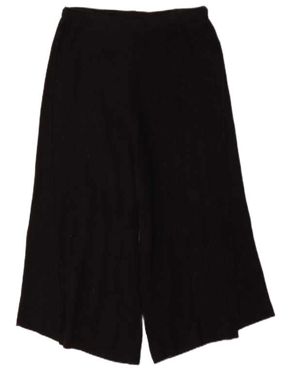 Женские широкие капри Zara W32 L20, черные, вискоза