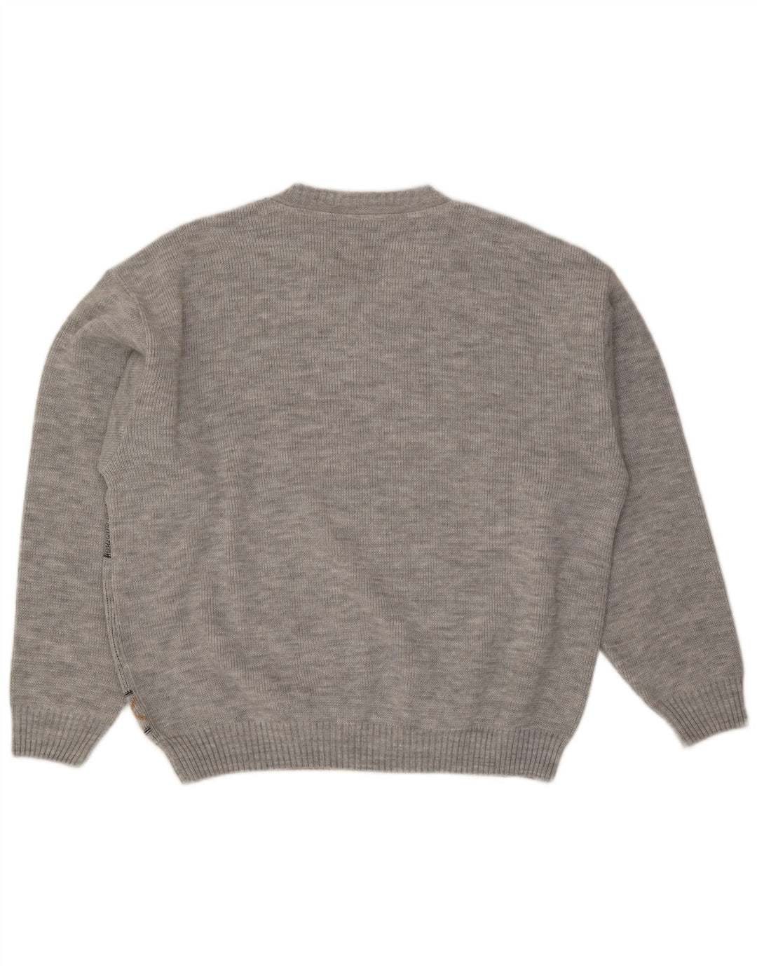 ВИНТАЖНЫЙ мужской джемпер с v-образным вырезом, Великобритания, 46/48, 2XL, серый аргайл/бриллиантовый