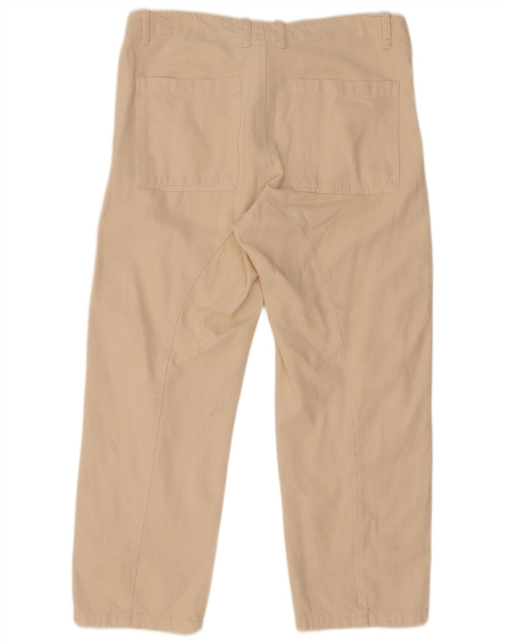 Женские прямые джинсы Zara большие W30 L27 бежевые