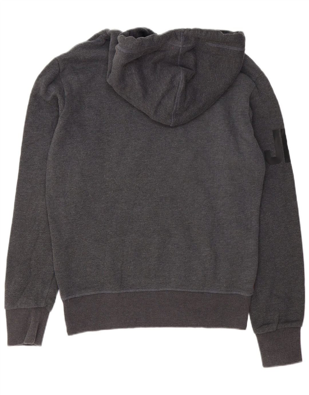 Мужской джемпер с капюшоном Superdry, маленький серый, хлопковый