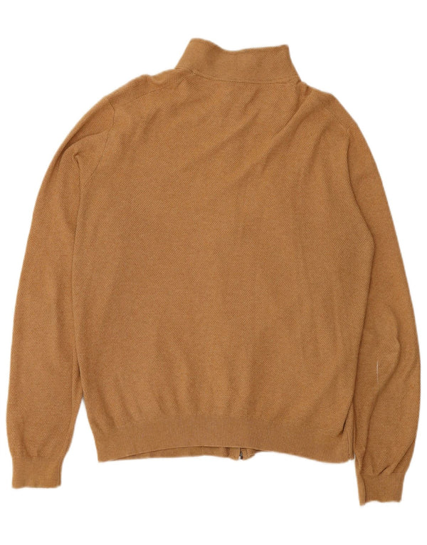 Мужской кардиган MASSIMO DUTTI, большой бежевый хлопковый свитер