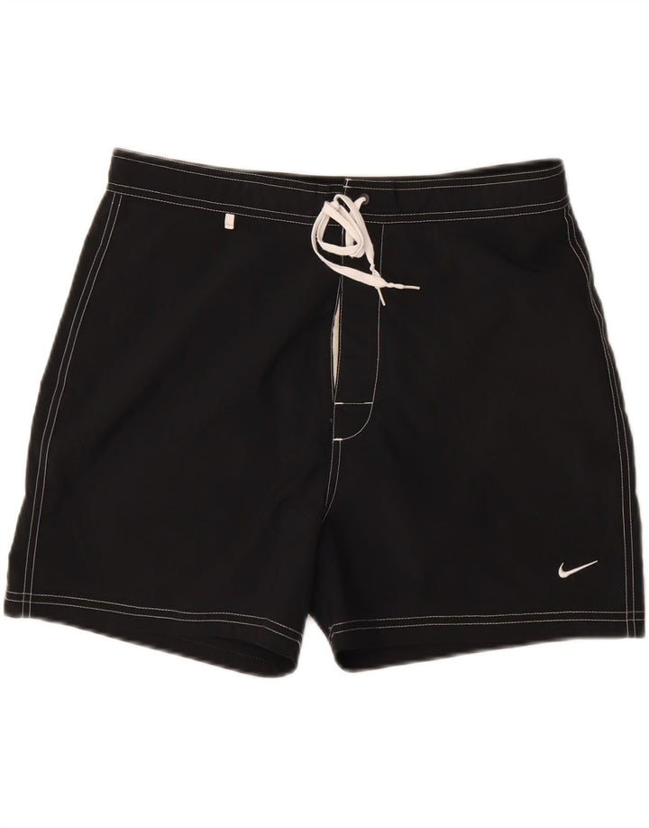 Мужские шорты для плавания Nike, средний черный, полиэстер с цветными блоками