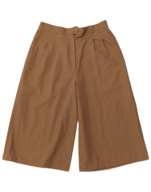 ВИНТАЖНЫЕ женские шорты-бермуды с высокой талией IT 38 XS W26 Коричневые полиэстер