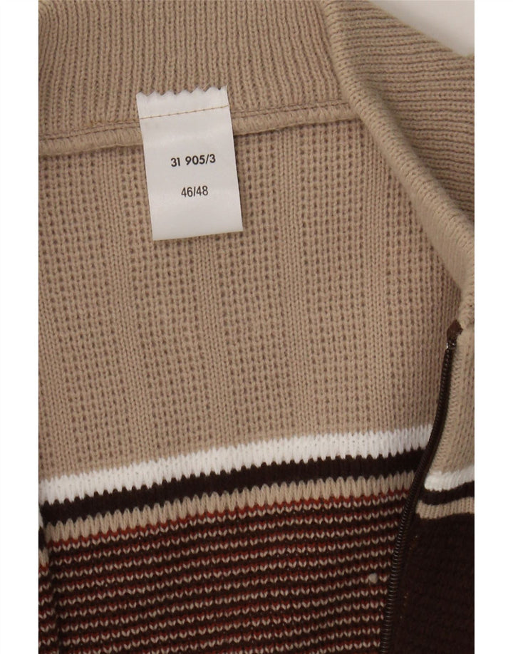 VINTAGE Mens Cardigan Sweater IT 46/48 Medium Brown Argyle/Diamond Vintage Vintage and Second-Hand Vintage from Messina Hembry 