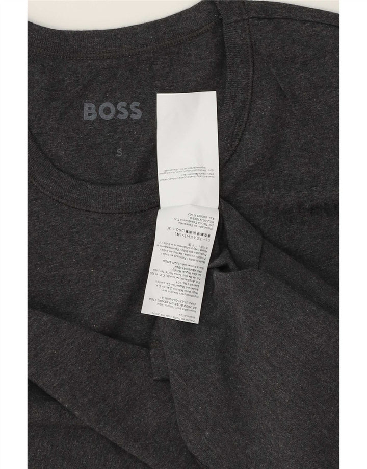 Мужская футболка Hugo Boss, маленький серый хлопок