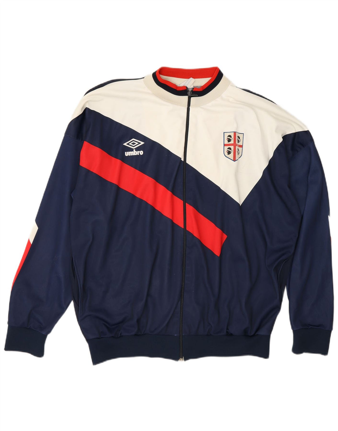 Мужская спортивная куртка Umbro Cagliari 1990-1991, большая темно-синяя