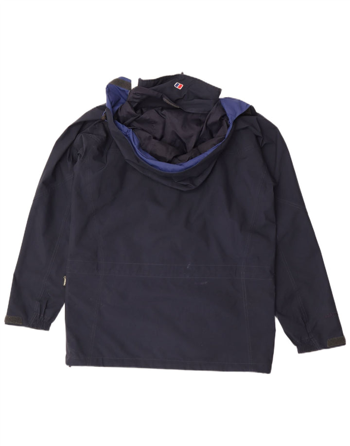 Berghaus Мужская дождевик с капюшоном UK 38 Средний Темно-Синий Полиэстер