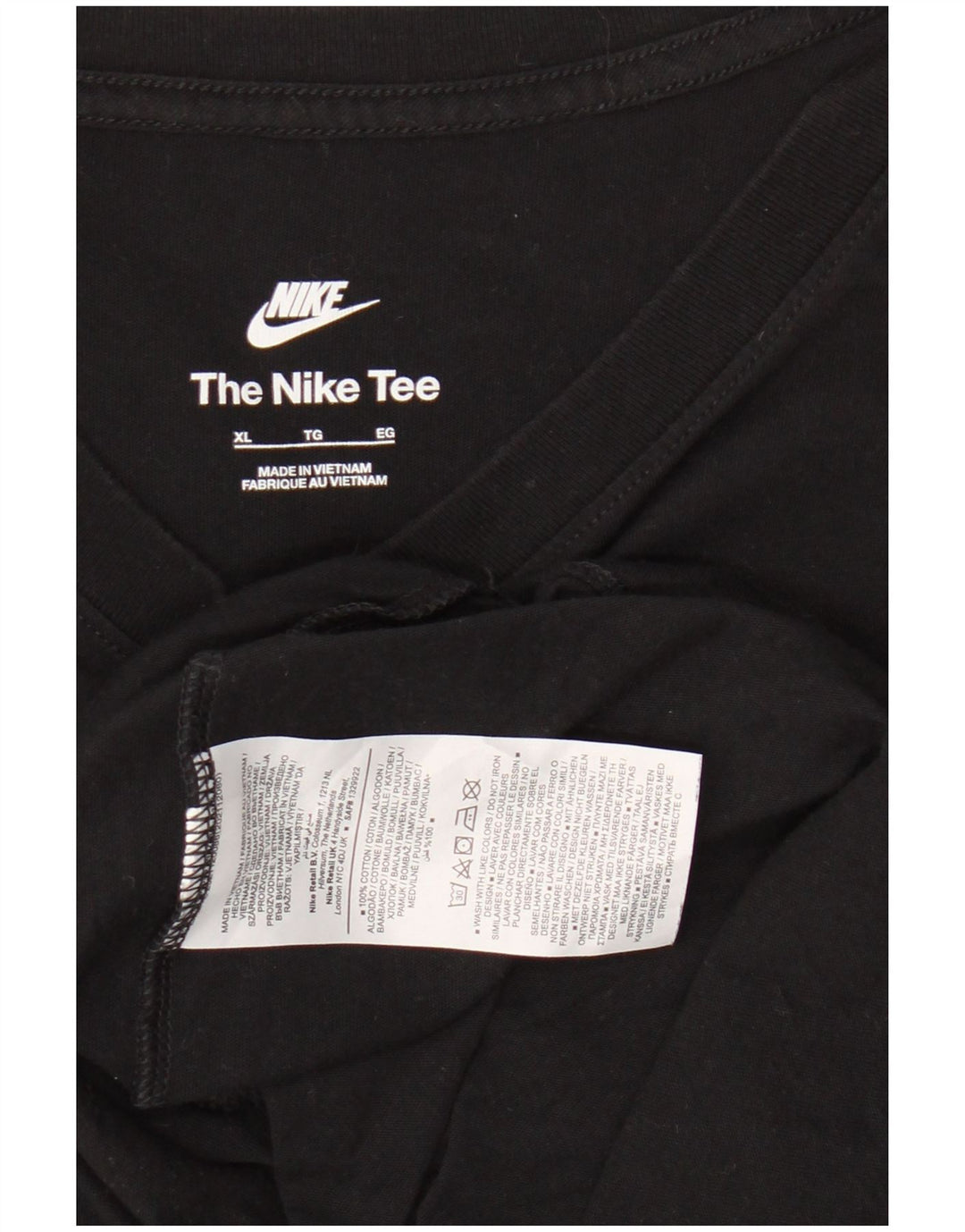 Мужская футболка NIKE XL, черный хлопок