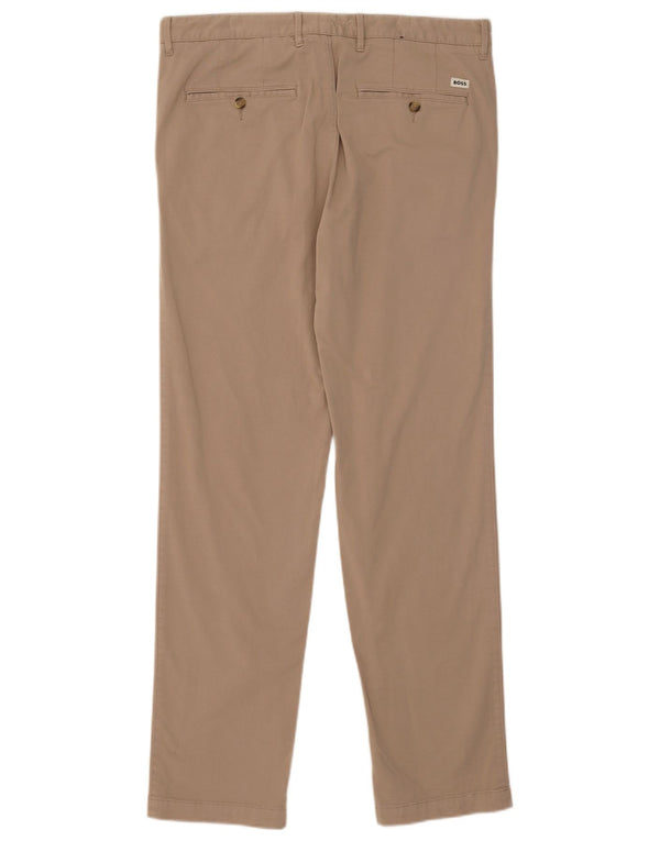 Мужские узкие брюки-чинос Hugo Boss EU 48 Medium W32 L33 Бежевый хлопок