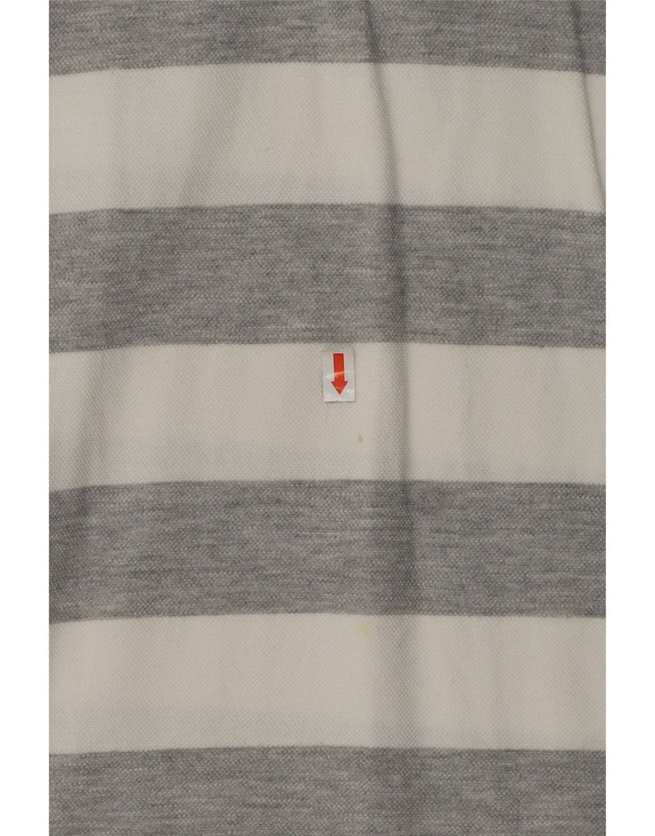 ELLESSE Мужская рубашка-поло для регби среднего серого цвета в полоску