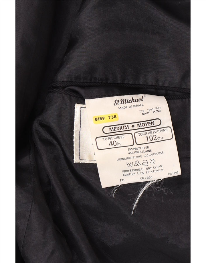 Мужской пиджак Marks & Spencer St. Michael, UK 40, средний, темно-синий