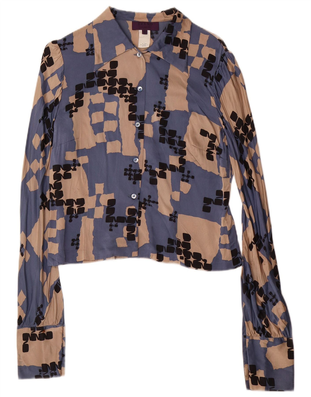 LES COPAINS Женская юбка из 2 предметов IT 42 Medium W28 Синий геометрический шелк