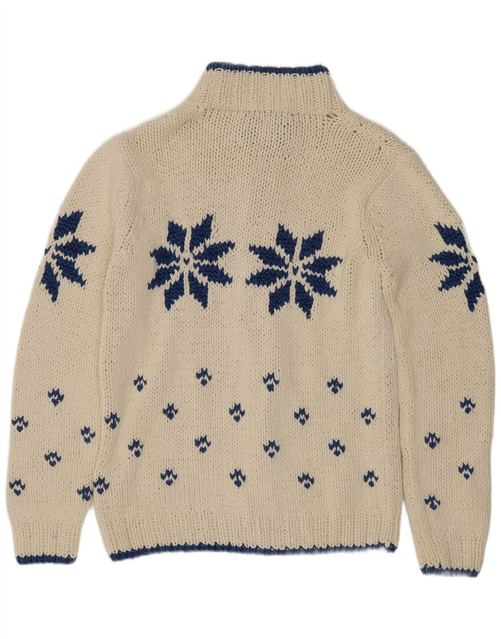 Мужской кардиган Marlboro Classics, средний белый свитер Fair Isle Retro