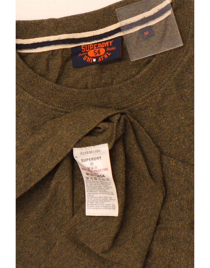 SUPERDRY Мужская футболка из хлопка среднего цвета хаки