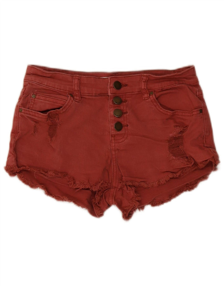 Женские джинсовые шорты Billabong W26, маленькие красные, хлопковые