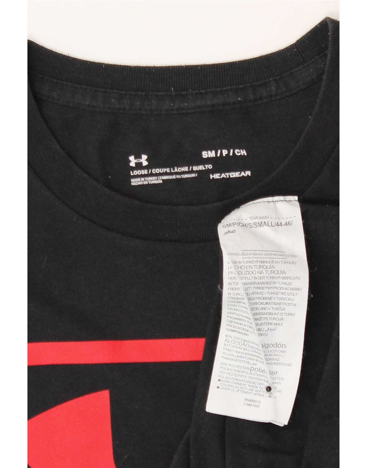 Мужская футболка с рисунком Under Armour, маленький черный хлопковый топ