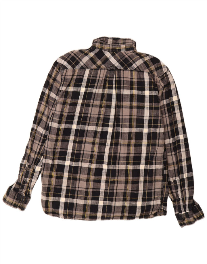 Мужская фланелевая рубашка Levi's среднего серого цвета в клетку, хлопок