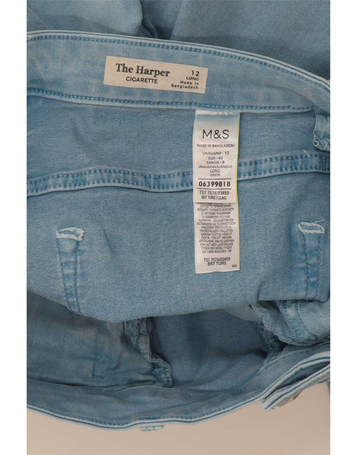 Женские прямые джинсы Marks & Spencer UK 12 Medium W30 L27 Бирюзовые